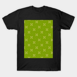 Light Green Plusses on Dark Lime Background - WelshDesignsTP003 T-Shirt